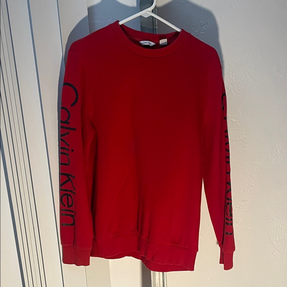Calvin Klein Vibrant Red Crewneck Sweater